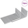 vidaXL Se&scaron;u stūru atslēga 12 pcs Sudraba 32 x 86 mm Tērauds