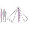 vidaXL kempinga telts, tipi, 5 personām, zila, ūdensnecaurlaidīga