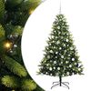 vidaXL Mākslīgais Saliekamais Ziemassvētku Koks 300 LED Zaļa 180 cm