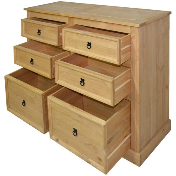 vidaXL kumode, Meksikas Corona stila priežkoks, 110x43x81 cm