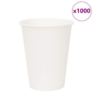 vidaXL papīra kafijas krūzes 1000 gab. 12 unces 300 ml Baltas