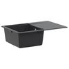 vidaXL Viendaļīga virtuves izlietne Granīts 67 x 46 x 19 cm Grafīta