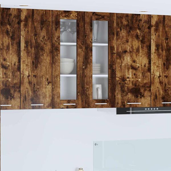 vidaXL Piekarams skapītis ar uzglabā&scaron;anu Dūmaka ozols 60 x 31 x 80 cm