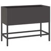 vidaXL Pacelts dārza stādītājs Melna 60 x 26 x 45 cm Tērauds