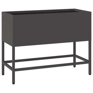 vidaXL Pacelts dārza stādītājs Melna 60 x 26 x 45 cm Tērauds