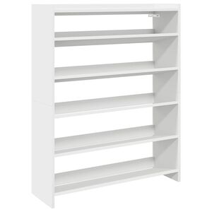 vidaXL apavu plaukts balts 80x25x100 cm inženierijas koks