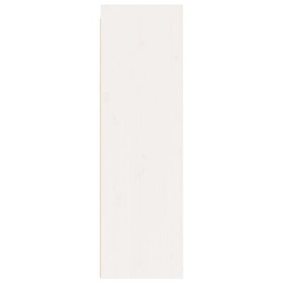 vidaXL sienas skapītis, balts, 30x30x100 cm, priedes masīvkoks