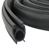 vidaXL Garāžas durvju blīvējums Melns 41 x 33 mm 2,5 m PVC