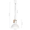 vidaXL griestu lampa, industriāls dizains, balta, 25 W, 52 cm, E27