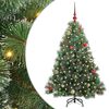 vidaXL Mākslīgā Ziemassvētku eglīte su 150 LED Zaļa 150 cm PE un PVC