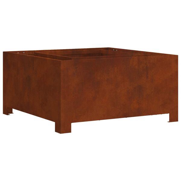 vidaXL Uguns bedre Brūna 80 x 80 x 40 cm Novecināts tērauds