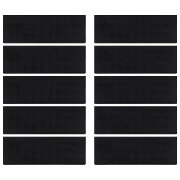 vidaXL kāpņu paklāji, 10 gab., 25x75 cm, gumija