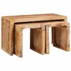 vidaXL Nesting galds 3 gab. Brūna 82 x 40 x 46 cm Cieta mango koksne