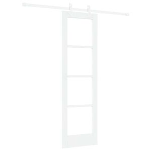 vidaXL Slīdo&scaron;ās durvis 61 x 198,5 cm Masīvkoks no priedes un stikls