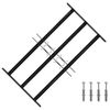 vidaXL Logu dro&scaron;ības režģis 75.5 x 45 cm Cinkots tērauds
