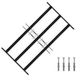 vidaXL Logu dro&scaron;ības režģis 75.5 x 45 cm Cinkots tērauds