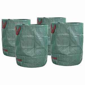 vidaXL Dārza atkritumu somas 4 pcs Zaļa 66 x 66 x 83,5 cm