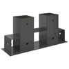 vidaXL Malkas kaudzes palīgs 12 gab. Antracīta 34 x 10 x 15 cm Tērauds