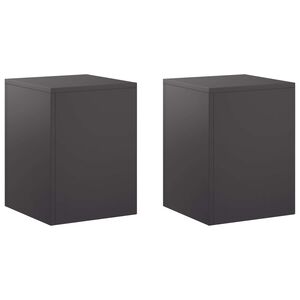 vidaXL Augu statīvs 2 pcs Melns 30 x 30 x 40 cm Tērauds