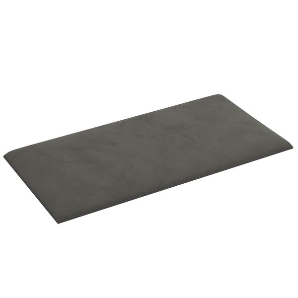 vidaXL Sienas galvgals 12 pcs Tum&scaron;i pelēks 30 x 15 cm Samts
