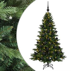 vidaXL Mākslīgā Ziemassvētku egle ar bumbiņu 120 cm 150 LED
