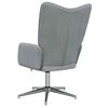 vidaXL atpūtas krēsls, gai&scaron;i pelēks audums