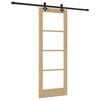 vidaXL Slīdo&scaron;ās durvis ORKDAL Dabīgs un melns 73,5 x 198,5 cm