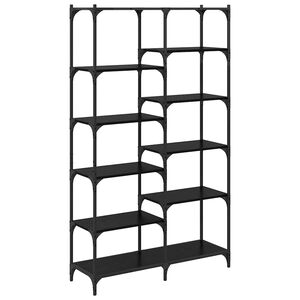 vidaXL Grāmatu plaukts Melns ozols 100 x 32 x 170 cm Inženierijas koks