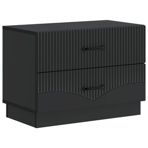vidaXL Nakts skapītis Melns 62 x 34,5 x 44,5 cm Inženierijas koks
