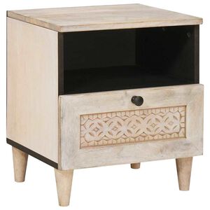vidaXL Nakts skapītis Balts 40 x 33 x 46 cm Inženierijas koks