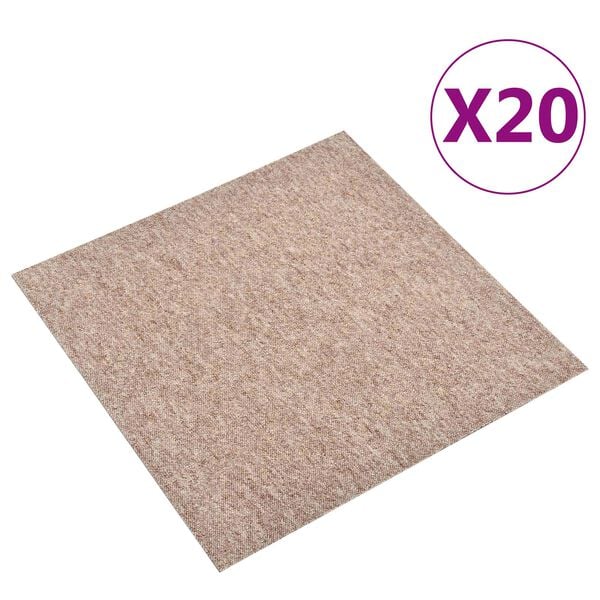 vidaXL Paklājs 20 pcs Bē&scaron;a 50 x 50 cm 100% polipropilēns