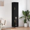 vidaXL augstais skapītis, melns, 34,5x34x180 cm, inženierijas koks