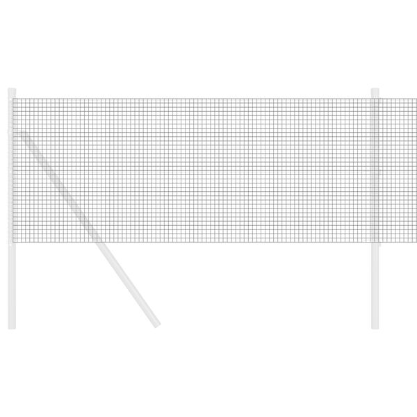 vidaXL Metinātās stieples žogs Pelēka 0.6 x 100 m