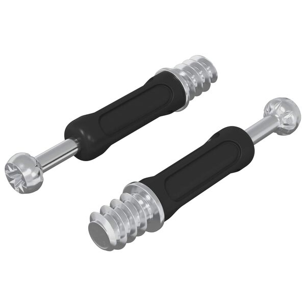 vidaXL Kameru slēdža skrūve 2 pcs Sudrabs un melns M6 x 40 mm Metāls