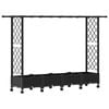vidaXL Pacelta gulta ar treliem un jumtu Melns 203 x 40 x 127 cm PP