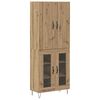 vidaXL Augstais skapītis 2 pcs Artisānā ozols 69,5 x 34 x 180 cm