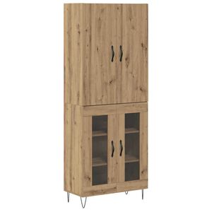 vidaXL Augstais skapītis 2 pcs Artisānā ozols 69,5 x 34 x 180 cm