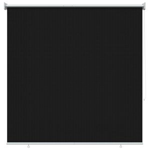 vidaXL Āra rullo aizkars 90% UV aizsardzība Melns 140 x 140 cm HDPE