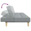 vidaXL 2-vietīga dīvāngulta ar kāju balstu, gai&scaron;i pelēks audums
