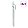 vidaXL telts mietiņi, 24 gab., V-forma, 17 cm, &Oslash;20 mm, cinkots tērauds