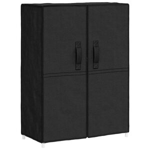 vidaXL apavu skapis, melns, 60x28x90 cm, audums