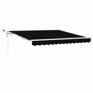 vidaXL Nolokāms markīze Melns 350 x 250 cm Poliesters