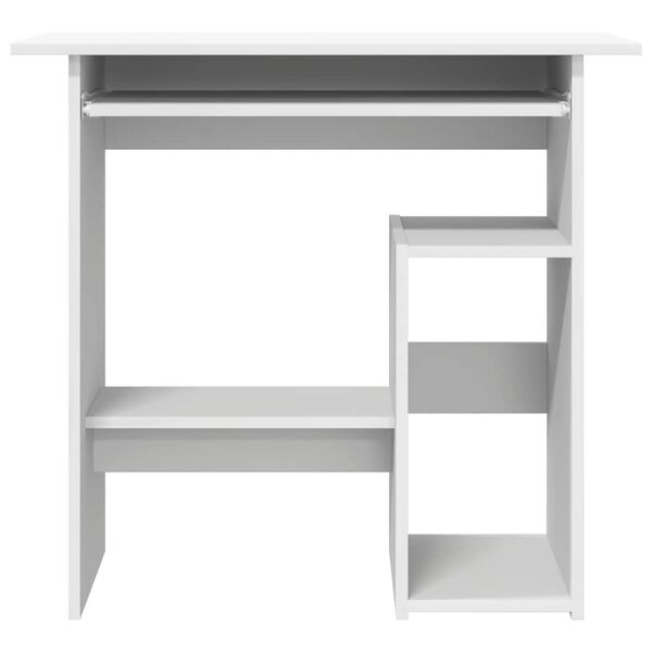 vidaXL rakstāmgalds, 80x45x74 cm, inženierijas koks, balts