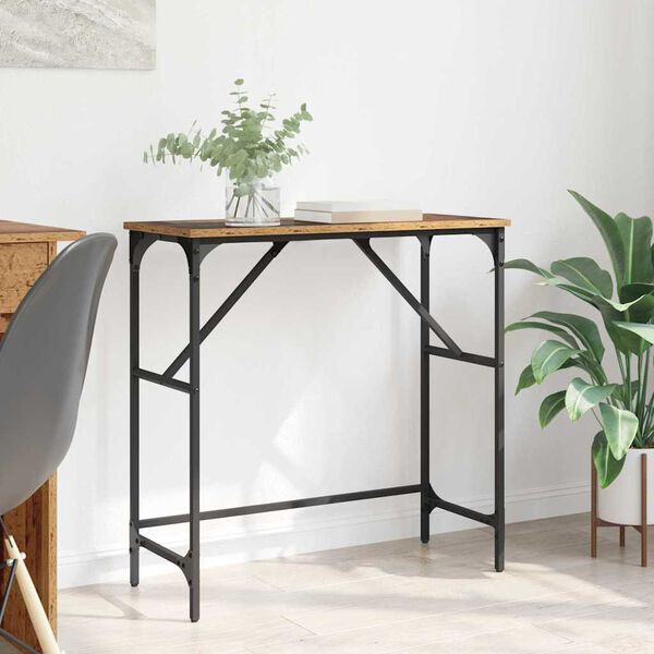 vidaXL Konsoles galds Vecs koks 75 x 32 x 75 cm Inženierijas koks