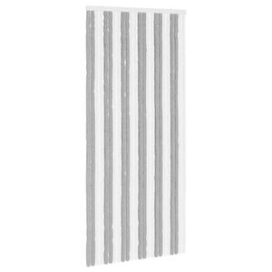 vidaXL Kukaiņu aizkars no &scaron;enila Pelēka un balta 100 x 220 cm 100% PP