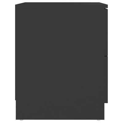 vidaXL naktsskapītis, melns, 40x40x50 cm, kokskaidu plāksne