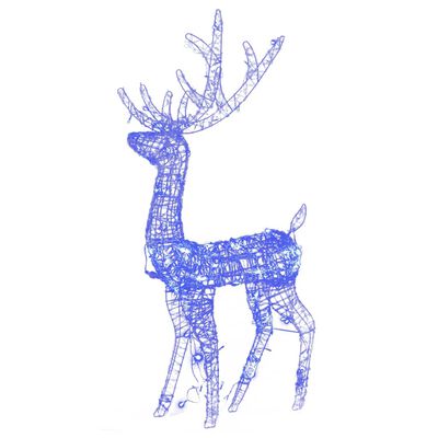 vidaXL ziemeļbriežu dekorācijas, 2 gab., akrils, 120 cm, zili
