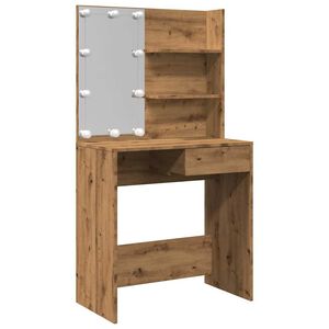 vidaXL tualetes galdiņ&scaron; ar LED Artisan ozolu 74,5x40x141 cm