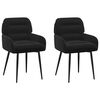 vidaXL Ēdamkrēsli 2 pcs Samts Melns 59 x 59,5 x 90 cm
