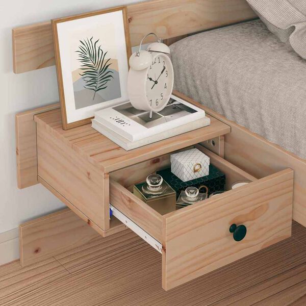 vidaXL Gultas rāmis Brūna 80 x 200 cm Ciets priedes koks